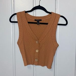 Cute trendy brown sweater vest
